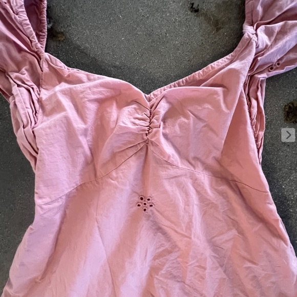 ZARA WOMEN’S OFF THE SHOULDER RUFFLE MINI DRESS, SIZE X-SMALL, PINK - Picture 4 of 9